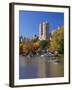 New York City, Manhattan, Central Park and the Grand Buildings across the Lake in Autumn, USA-Gavin Hellier-Framed Photographic Print