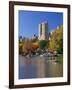 New York City, Manhattan, Central Park and the Grand Buildings across the Lake in Autumn, USA-Gavin Hellier-Framed Photographic Print