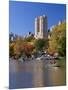 New York City, Manhattan, Central Park and the Grand Buildings across the Lake in Autumn, USA-Gavin Hellier-Mounted Photographic Print