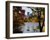 New York City, Manhattan, Central Park and the Grand Buildings across the Lake in Autumn, USA-Gavin Hellier-Framed Premium Photographic Print