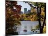 New York City, Manhattan, Central Park and the Grand Buildings across the Lake in Autumn, USA-Gavin Hellier-Mounted Photographic Print