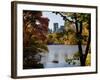 New York City, Manhattan, Central Park and the Grand Buildings across the Lake in Autumn, USA-Gavin Hellier-Framed Photographic Print