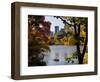 New York City, Manhattan, Central Park and the Grand Buildings across the Lake in Autumn, USA-Gavin Hellier-Framed Photographic Print