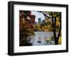 New York City, Manhattan, Central Park and the Grand Buildings across the Lake in Autumn, USA-Gavin Hellier-Framed Photographic Print