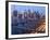 New York City, Manhattan, Downtown Financial District City Skyline Viewed from the Brooklyn Bridge -Gavin Hellier-Framed Photographic Print