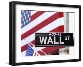 New York City, Manhattan, Downtown Financial District - Wall Street and the New York Stock Exchange-Gavin Hellier-Framed Premium Photographic Print