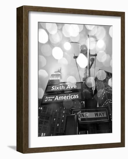 New York City, Manhattan, Empire State Building on a Rainy Evening- Low Angle View, USA-Gavin Hellier-Framed Photographic Print