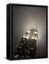 New York City, Manhattan, Empire State Building on a Rainy Evening- Low Angle View, USA-Gavin Hellier-Framed Stretched Canvas