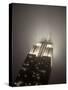 New York City, Manhattan, Empire State Building on a Rainy Evening- Low Angle View, USA-Gavin Hellier-Stretched Canvas