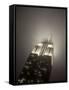 New York City, Manhattan, Empire State Building on a Rainy Evening- Low Angle View, USA-Gavin Hellier-Framed Stretched Canvas