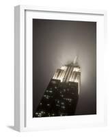 New York City, Manhattan, Empire State Building on a Rainy Evening- Low Angle View, USA-Gavin Hellier-Framed Photographic Print