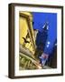 New York City, Manhattan, Grand Central Station and the Chrysler Building Illuminated at Dusk, USA-Gavin Hellier-Framed Photographic Print