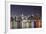 New York City Manhattan Midtown Skyline at Night with Lights Reflection over Hudson River Viewed Fr-Songquan Deng-Framed Photographic Print