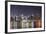 New York City Manhattan Midtown Skyline at Night with Lights Reflection over Hudson River Viewed Fr-Songquan Deng-Framed Photographic Print