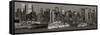 New York City, Manhattan, Panoramic View of Mid Town Manhattan across the Hudson River, USA-Gavin Hellier-Framed Stretched Canvas