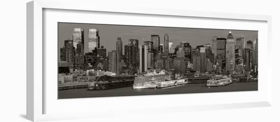 New York City, Manhattan, Panoramic View of Mid Town Manhattan across the Hudson River, USA-Gavin Hellier-Framed Photographic Print