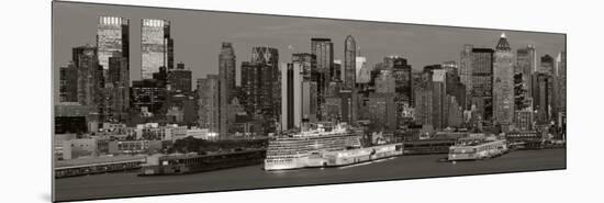 New York City, Manhattan, Panoramic View of Mid Town Manhattan across the Hudson River, USA-Gavin Hellier-Mounted Photographic Print