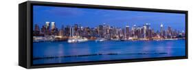 New York City, Manhattan, Panoramic View of Mid Town Manhattan across the Hudson River, USA-Gavin Hellier-Framed Stretched Canvas