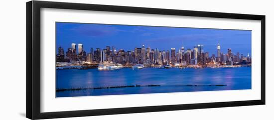 New York City, Manhattan, Panoramic View of Mid Town Manhattan across the Hudson River, USA-Gavin Hellier-Framed Photographic Print