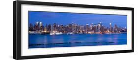 New York City, Manhattan, Panoramic View of Mid Town Manhattan across the Hudson River, USA-Gavin Hellier-Framed Photographic Print