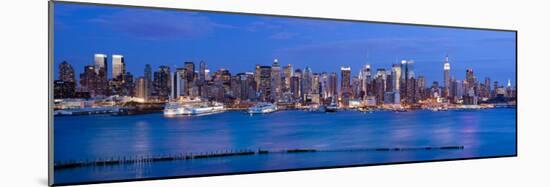 New York City, Manhattan, Panoramic View of Mid Town Manhattan across the Hudson River, USA-Gavin Hellier-Mounted Photographic Print
