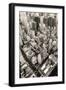 New York City Manhattan Skyline Aerial View Black and White with Skyscrapers and Street-Songquan Deng-Framed Photographic Print