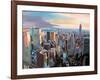 New York City - Manhattan Skyline in Warm Sunlight-Markus Bleichner-Framed Art Print