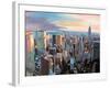 New York City - Manhattan Skyline in Warm Sunlight-Markus Bleichner-Framed Art Print