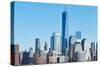 New York City Manhattan Skyline over Hudson River Viewed from New Jersey-haveseen-Stretched Canvas