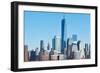 New York City Manhattan Skyline over Hudson River Viewed from New Jersey-haveseen-Framed Photographic Print