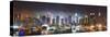 New York City Manhattan Skyline Panorama at Night over Hudson River with Refelctions Viewed from Ne-Songquan Deng-Stretched Canvas