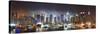 New York City Manhattan Skyline Panorama at Night over Hudson River with Refelctions Viewed from Ne-Songquan Deng-Stretched Canvas