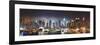 New York City Manhattan Skyline Panorama at Night over Hudson River with Refelctions Viewed from Ne-Songquan Deng-Framed Photographic Print