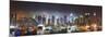 New York City Manhattan Skyline Panorama at Night over Hudson River with Refelctions Viewed from Ne-Songquan Deng-Mounted Photographic Print