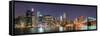 New York City Manhattan Skyline Panorama with Brooklyn Bridge and Office Skyscrapers Building in At-Songquan Deng-Framed Stretched Canvas