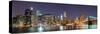 New York City Manhattan Skyline Panorama with Brooklyn Bridge and Office Skyscrapers Building in At-Songquan Deng-Stretched Canvas
