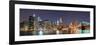New York City Manhattan Skyline Panorama with Brooklyn Bridge and Office Skyscrapers Building in At-Songquan Deng-Framed Photographic Print