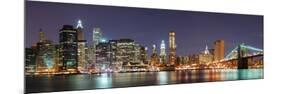 New York City Manhattan Skyline Panorama with Brooklyn Bridge and Office Skyscrapers Building in At-Songquan Deng-Mounted Photographic Print