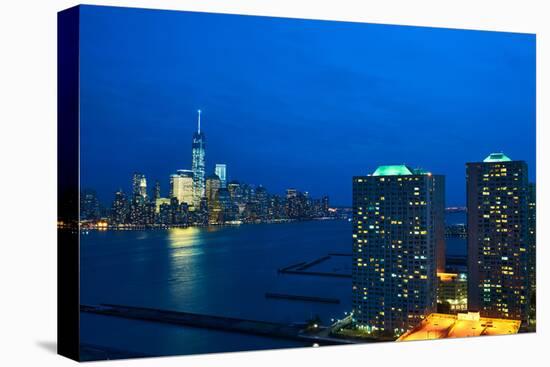 New York City Manhattan Skyline with One World Trade Center Tower (Aka Freedom Tower) over Hudson R-haveseen-Stretched Canvas