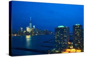 New York City Manhattan Skyline with One World Trade Center Tower (Aka Freedom Tower) over Hudson R-haveseen-Stretched Canvas