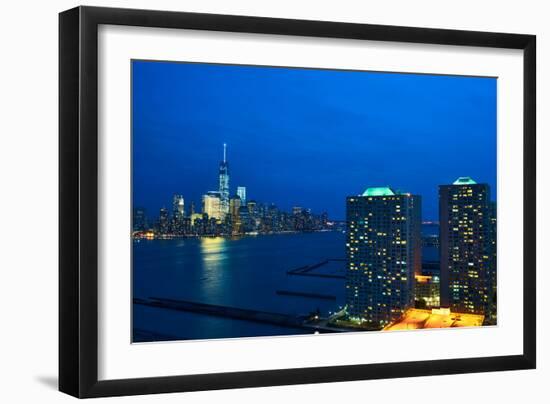 New York City Manhattan Skyline with One World Trade Center Tower (Aka Freedom Tower) over Hudson R-haveseen-Framed Photographic Print
