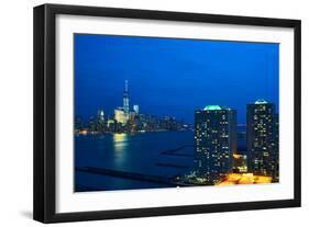 New York City Manhattan Skyline with One World Trade Center Tower (Aka Freedom Tower) over Hudson R-haveseen-Framed Photographic Print