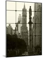New York City, Manhattan, Statue of Christopher Columbus in Columbus Circle Viewed Through a Glass -Gavin Hellier-Mounted Photographic Print