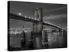 New York City, Manhattan, the Brooklyn and Manhattan Bridges Spanning the East River, USA-Gavin Hellier-Stretched Canvas