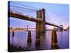 New York City, Manhattan, the Brooklyn and Manhattan Bridges Spanning the East River, USA-Gavin Hellier-Stretched Canvas