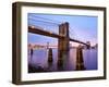 New York City, Manhattan, the Brooklyn and Manhattan Bridges Spanning the East River, USA-Gavin Hellier-Framed Photographic Print