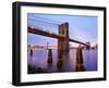 New York City, Manhattan, the Brooklyn and Manhattan Bridges Spanning the East River, USA-Gavin Hellier-Framed Photographic Print