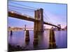 New York City, Manhattan, the Brooklyn and Manhattan Bridges Spanning the East River, USA-Gavin Hellier-Mounted Photographic Print