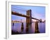 New York City, Manhattan, the Brooklyn and Manhattan Bridges Spanning the East River, USA-Gavin Hellier-Framed Photographic Print