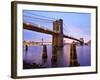 New York City, Manhattan, the Brooklyn and Manhattan Bridges Spanning the East River, USA-Gavin Hellier-Framed Photographic Print